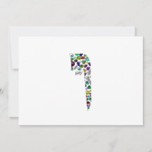 Lettre hébraïque VAV faite de pierres précieuses