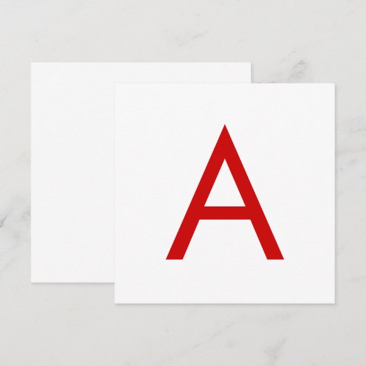 Invitation Lettre initiale de monogramme blanc moderne simple (Devant / Derrière)