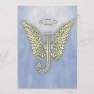 Invitation Lettre J Angel Monogramme