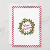 Invitation LETTRE Joyeuse Noël Père Noël Pôle Nord (Dos)