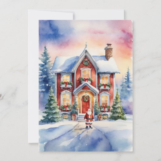 Invitation LETTRE Joyeuse Noël Père Noël Pôle Nord (Dos)