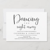 Invitation Lettre main, Écriture noire, Partie d'engagement (Devant)