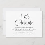 Invitation Lettre main, Écriture noire, Partie d'engagement (Devant)