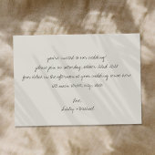 Invitation Lettre manuscrite minimaliste Mariage