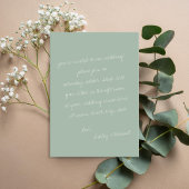 Invitation Lettre manuscrite minimaliste Mariage