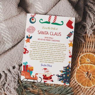 Invitation Lettre officielle du Pôle Nord du Père Noël
