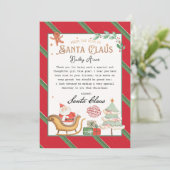 Invitation Lettre personnalisée de Père Noël (Debout devant)