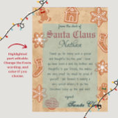 Invitation Lettre personnalisée de Père Noël