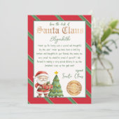 Invitation Lettre personnalisée de Père Noël (Debout devant)