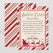 Invitation Lettre personnalisée de Père Noël (Devant / Derrière)