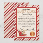 Invitation Lettre personnalisée de Père Noël Christmas Imprim (Devant / Derrière)