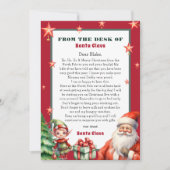 Invitation Lettre personnalisée de Père Noël et Elf (Devant)