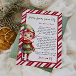 Invitation Lettre personnalisée d'Elf Christmas<br><div class="desc">Lettre personnalisée de Elf. Donnez à votre enfant cette année une lettre spéciale et mignonne de Père Noël. Collection : https://www.zazzle.com/collections/love_christmas_collection-119212194434211063</div>