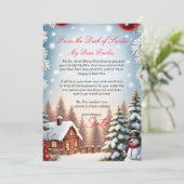 Invitation Lettre personnalisée du modèle du Père Noël (Debout devant)