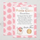 Invitation Lettre personnalisée du Modèle Père Noël (Devant / Derrière)