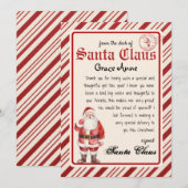 Invitation Lettre personnalisée du Modèle Père Noël (Devant / Derrière)