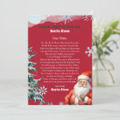 Invitation Lettre personnalisée du Père Noël (Debout devant)