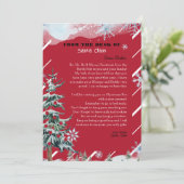 Invitation Lettre personnalisée du Père Noël (Debout devant)