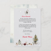 Invitation Lettre personnalisée du Père Noël pour les enfants (Devant / Derrière)
