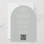 Invitation Lettre presse feuille de palmier arche tropicale t (Dos)