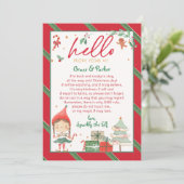 Invitation Lettre retour Elf Bonjour de votre Elf (Debout devant)