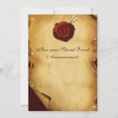 INVITATION LETTRE ROMANTIQUE DE LA SAINT-VALENTIN, MONOGRAMME (Dos)