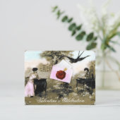 INVITATION LETTRE ROMANTIQUE DE LA SAINT-VALENTIN, MONOGRAMME (Debout devant)