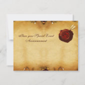 INVITATION LETTRE ROMANTIQUE DE LA SAINT-VALENTIN, MONOGRAMME (Dos)