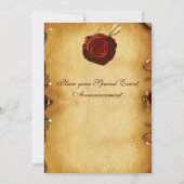 INVITATION LETTRE ROMANTIQUE DE LA SAINT-VALENTIN, MONOGRAMME (Dos)