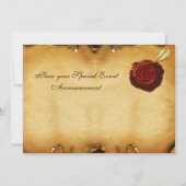 INVITATION LETTRE ROMANTIQUE DE LA SAINT-VALENTIN, MONOGRAMME (Dos)
