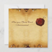 INVITATION LETTRE ROMANTIQUE DE LA SAINT-VALENTIN, MONOGRAMME (Dos)