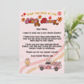Invitation Lettre super Bunny de Pâques (Debout devant)