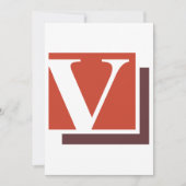 Invitation Lettre V (Devant)