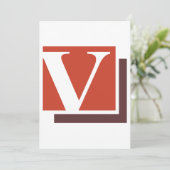 Invitation Lettre V (Debout devant)