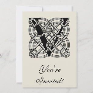 Invitation Lettre V Monogramme Impression de nœud celtique vi