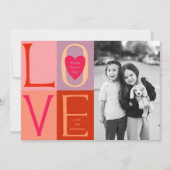 Invitation Lettres d'amour à la main Famille Valentine (Devant)