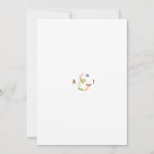 Invitation Lettres d'AMOUR Florale Mariage boisé rustique (Dos)