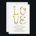 Invitation Lettres d'AMOUR Florale Mariage boisé rustique<br><div class="desc">Cette collection de faire-part de mariage présente des fleurs de bois peintes à la main disposées pour former les mots "LOVE", "RSVP, "Save the Date", et plus encore. Cet ensemble est parfait pour les mariages du jardin du printemps, de l'été et de l'automne et les célébrations écologiques pour la terre....</div>