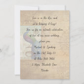 Invitation Lettres d'amour MICRO MARIAGE manuscrit Peacock (Devant)