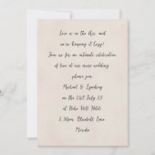 Invitation Lettres d'amour MICRO MARIAGE manuscrit rose (Devant)