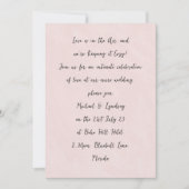 Invitation Lettres d'amour MICRO MARIAGE manuscrit Rose rose (Devant)