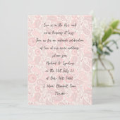 Invitation Lettres d'amour MICRO MARIAGE Rose manuscrit Paisl (Debout devant)