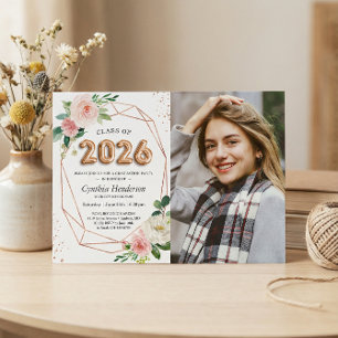 Invitation Lettres de ballon de la promotion 2023 Photo de re