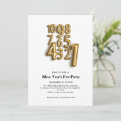 Invitation Lettres de ballons de fête pour le compte à rebour (Debout devant)