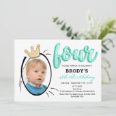 Invitation Lettres de ballons | Photo Garçons de quatre ans m (Debout devant)