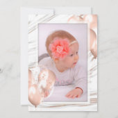 Invitation Lettres de ballons Rose de marbre Or 2e anniversai (Dos)