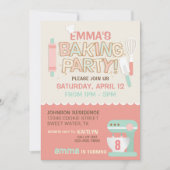 Invitation Lettres de biscuits de la fête de la boulangerie A (Devant)