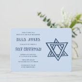 Invitation LETTRES DE DÉTAIL STAR DU Bat mitzvah DAVID Custom (Debout devant)