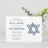 Invitation LETTRES DE DÉTAIL STAR DU Bat mitzvah DAVID Custom (Debout devant)