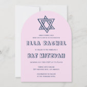 Invitation LETTRES DE DÉTAILS Bat mitzvah personnalisé de l'a (Devant)